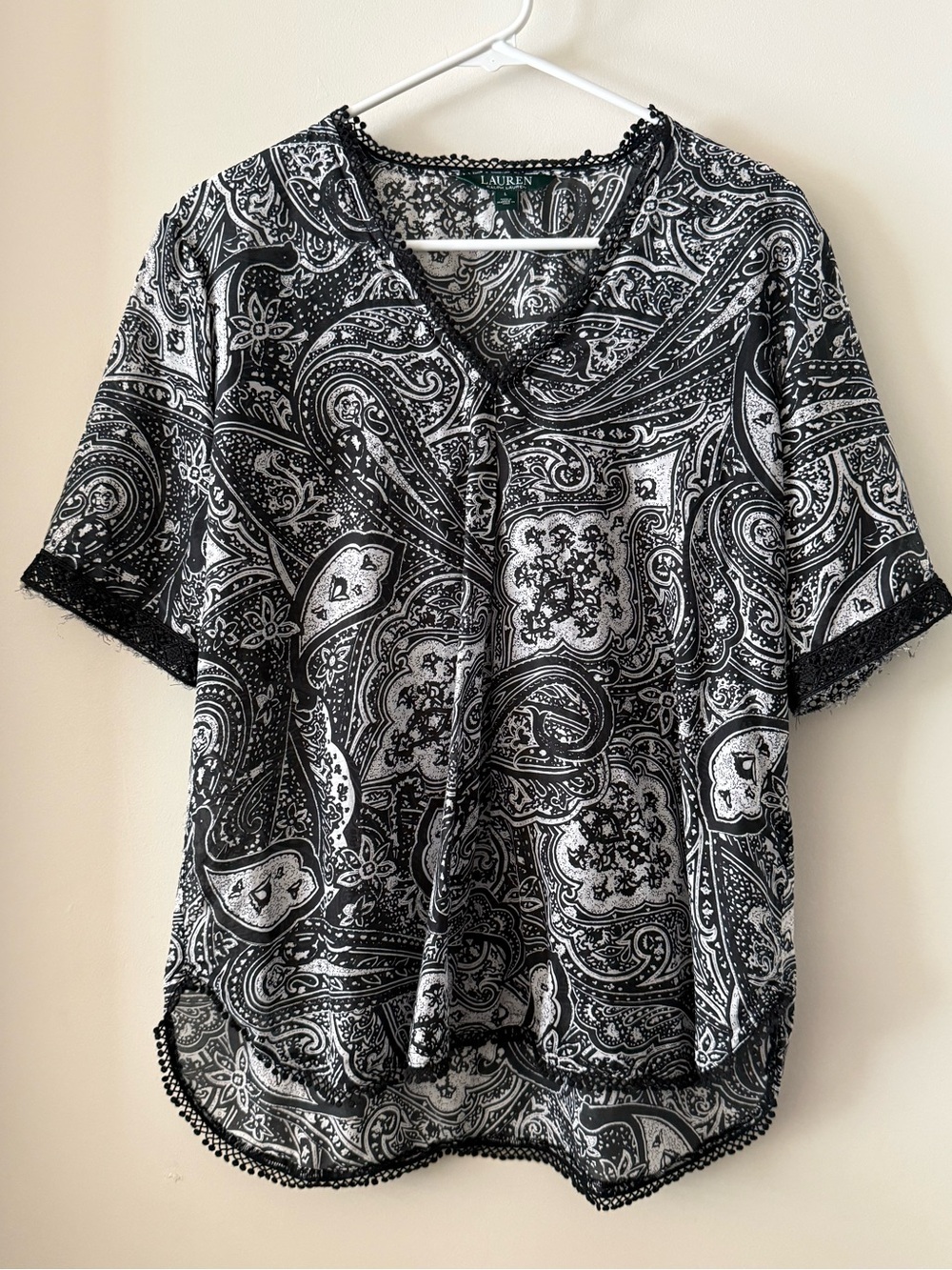 Ralph Lauren Lightweight Paisley Top